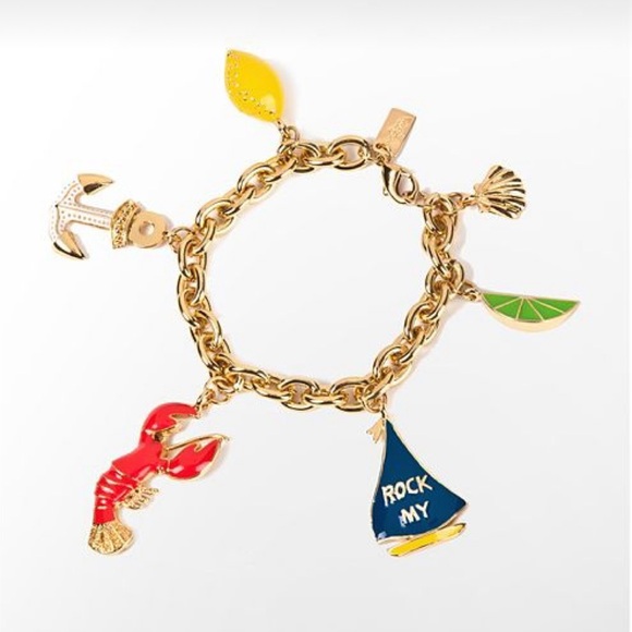 Lilly Pulitzer "Rock my boat" Rare and Classic charm bracelet - Picture 1 of 7